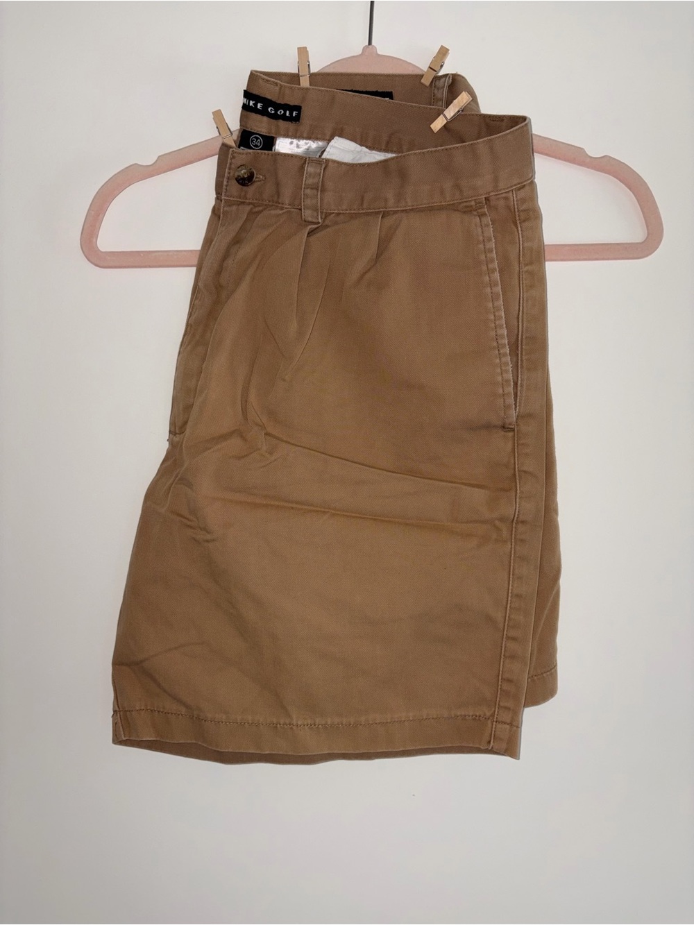 Nike Golf Men's Brown Flat-Front Chino Shorts